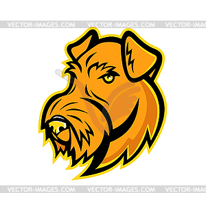 Airedale Terrier Dog Mascot - stock vector clipart