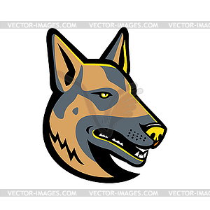 German Shepherd Dog Mascot - vector clip art