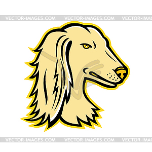 Saluki or Persian Greyhound Mascot - vector clipart / vector image