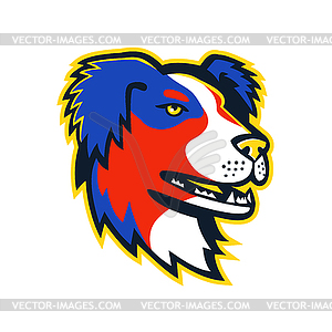 Australian Shepherd Dog Mascot - vector image