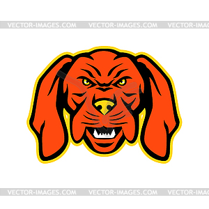 Hungarian Vizsla Dog Mascot Angry - vector image