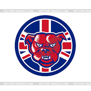 British Bulldog Union Jack Flag Icon - vector clipart