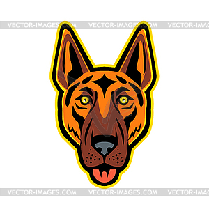 German Shepherd Dog Head Front Mascot - vector image