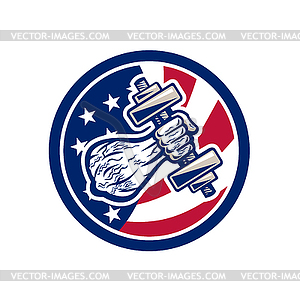 American Personal Trainer USA Flag Icon - vector image