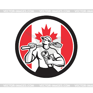 Canadian Drainlayer Canada Flag Icon - royalty-free vector clipart