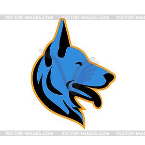German Shepherd Dog Side Mascot - vector image