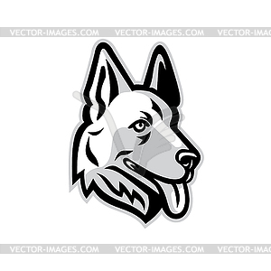 Alsatian Dog Mascot - vector image