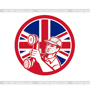 British Telephone Installation Repair Technician - vector image