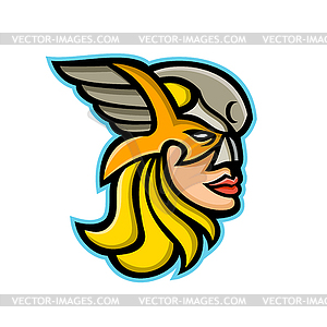 Valkyrie Warrior Mascot - vector image