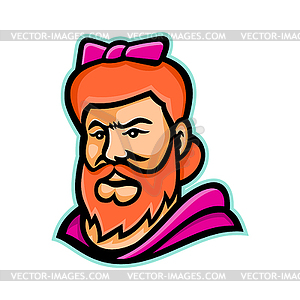 Bearded Lady Mascot - vector EPS clipart