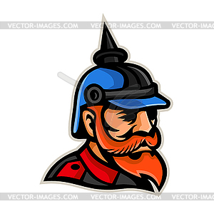 Prussian Officer Mascot - vector clipart / vector image