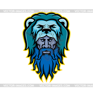 Hercules Wearing Lion Skin Mascot - vector EPS clipart