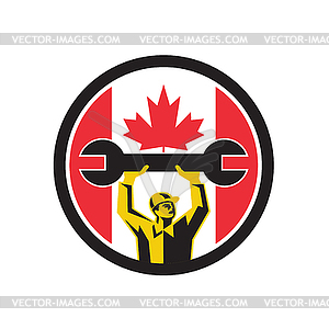 Canadian Mechanic Canada Flag Icon - vector image