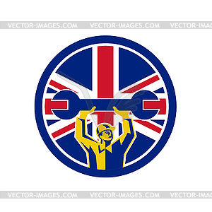 Britische Mechaniker Union Jack Flag Icon Clipart