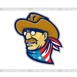 Theodore Roosevelt Jr Mascot - vector image