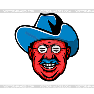 Theodore Roosevelt Rough Riders Mascot - vector clipart