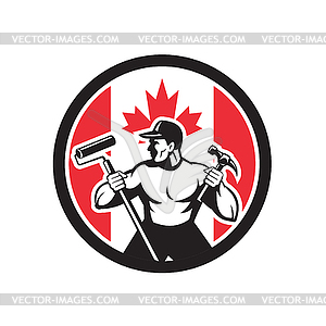 Canadian Handyman Canada Flag Icon - vector clipart
