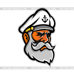 Seadog Sea Captain Head Mascot - vector image