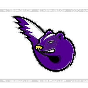 Striped Skunk Mascot - royalty-free vector image