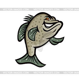 Crappie Fish Standing Mascot - vector image