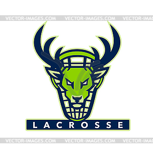 Buck Lacrosse Mascot - vector image