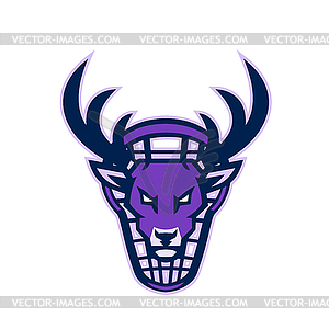 Stag Lacrosse Mascot - vector clipart