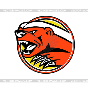 Angry Honey Badger Mascot - vector image