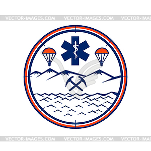 Land Sea Air Rescue Icon - vector clipart