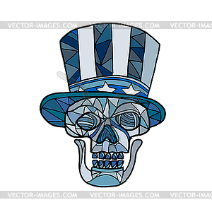 Uncle Sam Skull Mosaic - vector image