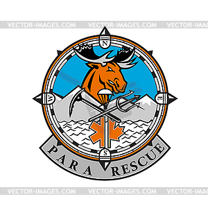 Moose Para Rescue Icon - vector clipart