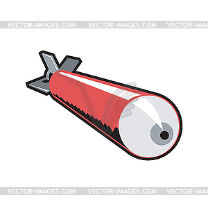 Red Torpedo Retro - vector clip art