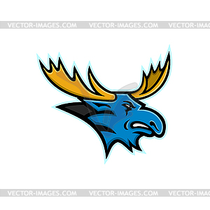 Bull Moose Head Mascot - клипарт в векторе