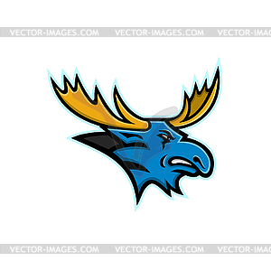 Bull Moose Head Mascot - vector image