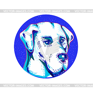 Labrador Retriever Dog Doodle Circle - vector image