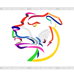 American Staffordshire Terrier Ribbon Art - royalty-free vector image