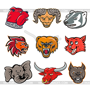 Animal Wildlife Mascot Set - vector clipart