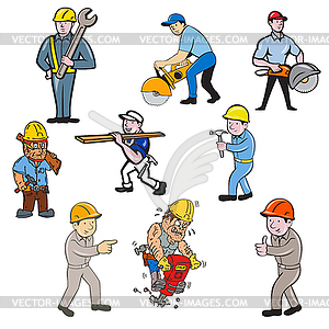 Construction Worker Set - vector image