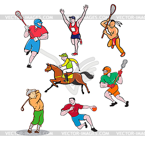 Sports Mascot Cartoon Set - vector image