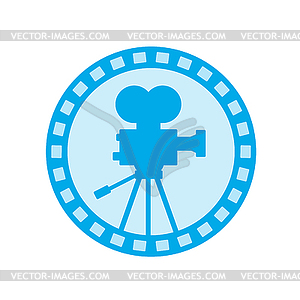 Vintage Film Camera Reel Icon - vector image