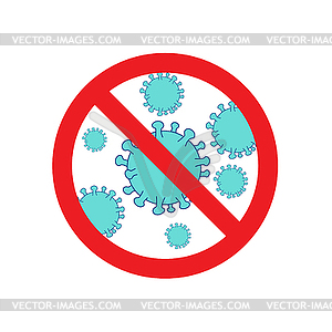 Stop Coronavirus Infection Sign - vector clipart / vector image