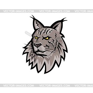 Maine Coon Cat Head Mascot - vector clip art