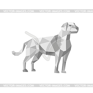 Labrador Standing Low Polygon - vector clipart