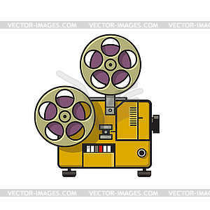 Vintage Movie Film Projector Retro Full Color - vector clip art