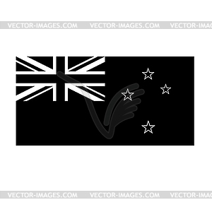 National Flag of Country or Nation of New Zealand - vector image