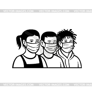 Children of Different Race and Ethnicity Wearing - vector clipart