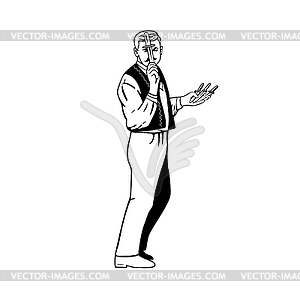 Circus Knife Thrower Knife Throwing Performer or - vector image