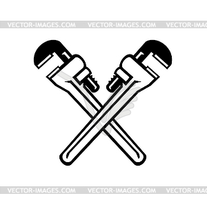 Adjustable monkey wrench. vector illustration Stock Vector