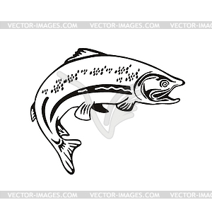 fish jumping out of water vector