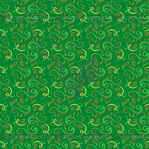 Seamless pattern mainly in green hues - vector clip art