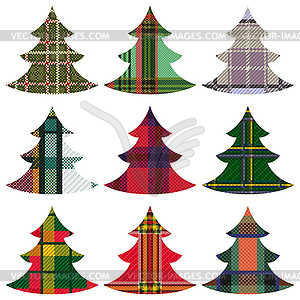 Set of Christmas Trees using Celtic ornament - vector clipart